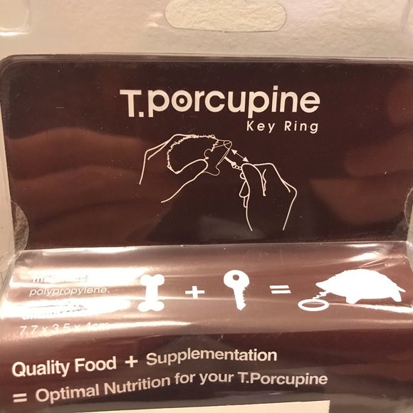 Porcupine Hedgehog Keyring Key Ring - Picture 2 of 3